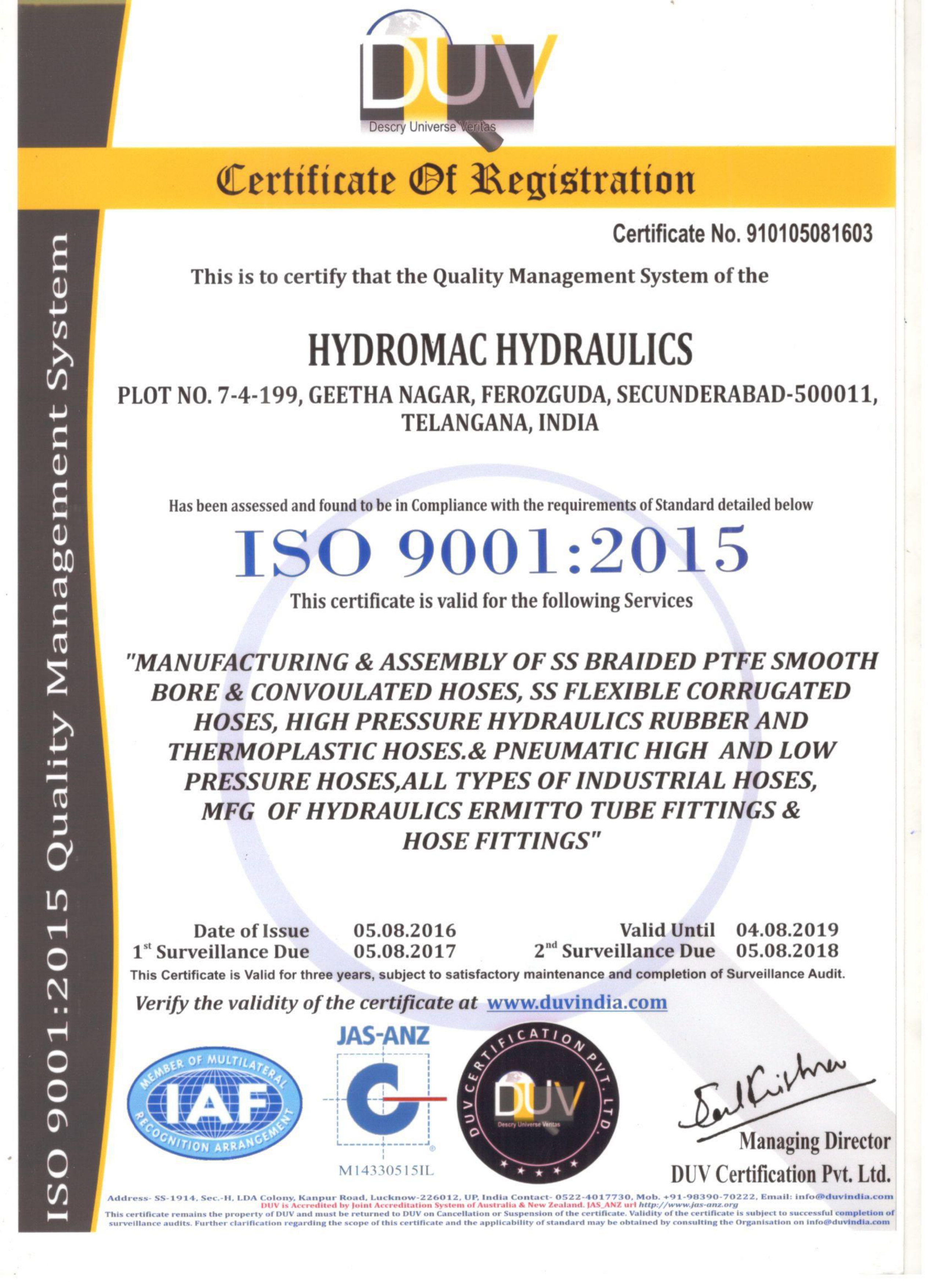 ISO 9001 Certification
